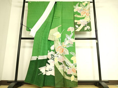 平和屋着物▽訪問着 単衣 吉祥花文 金彩 正絹 逸品 DAAT9106az
