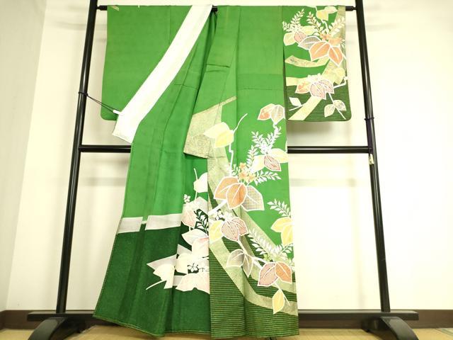 平和屋着物▽訪問着 単衣 吉祥花文 金彩 正絹 逸品 DAAT9106az