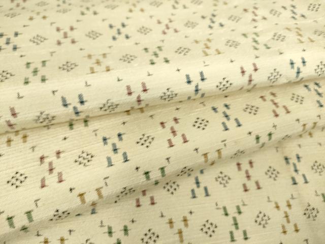 平和屋着物▽上質な紬 単衣 変わり格子 正絹 逸品 DAAT9144az