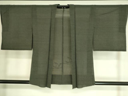平和屋着物▽本塩沢 羽織 スリーシーズン 春夏秋 塵除け 飛鳥文 正絹 逸品 DAAT9151az