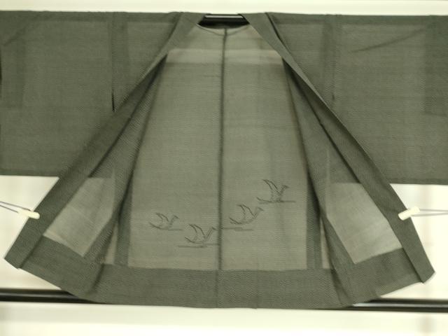 平和屋着物▽本塩沢 羽織 スリーシーズン 春夏秋 塵除け 飛鳥文 正絹 逸品 DAAT9151az