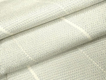 平和屋着物▽本塩沢 単衣 110亀甲 斜線文 正絹 逸品 DAAT3643fe