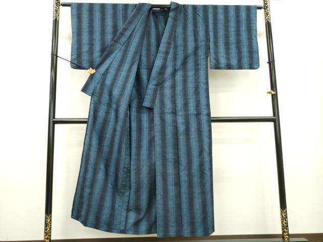 平和屋着物▽上質な紬 単衣 間道 正絹 逸品 DAAT3640fe