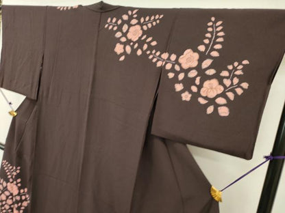 平和屋着物▽訪問着 単衣 絞り 辻が花 正絹 逸品 DAAT3645fe