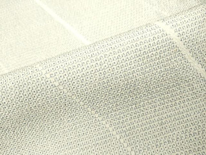 平和屋着物▽本塩沢 単衣 110亀甲 斜線文 正絹 逸品 DAAT3643fe