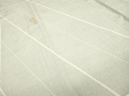 平和屋着物▽本塩沢 単衣 110亀甲 斜線文 正絹 逸品 DAAT3643fe