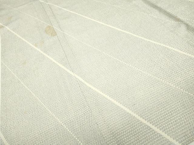 平和屋着物▽本塩沢 単衣 110亀甲 斜線文 正絹 逸品 DAAT3643fe