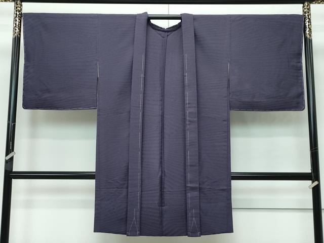 平和屋本店■極上　京都の名門ブランド　銀花仙　BANKANわものや　長羽織　単衣　藤煤竹色　反端付き　逸品　未使用　CZAA2851s5