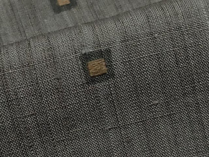 平和屋本店●極上 Maru Factory 丸山正 紬 刺繍 横段文 逸品 CYAA2623s5
