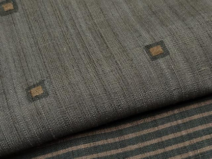 平和屋本店●極上 Maru Factory 丸山正 紬 刺繍 横段文 逸品 CYAA2623s5