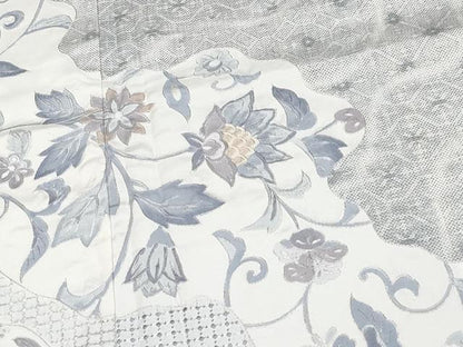 平和屋本店■極上　中国三大刺繍　スワトウ刺繍　本場縞大島紬　訪問着　更紗花唐草文　証紙付き　逸品　CYAA2636s5