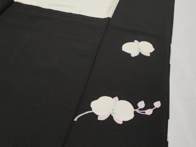 平和屋本店●極上　訪問着　胡蝶蘭　黒地　金彩　逸品　CYAA4826s6