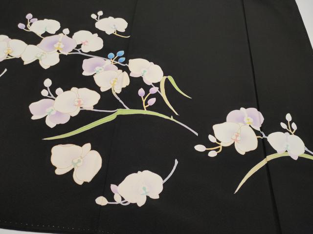 平和屋本店●極上　訪問着　胡蝶蘭　黒地　金彩　逸品　CYAA4826s6