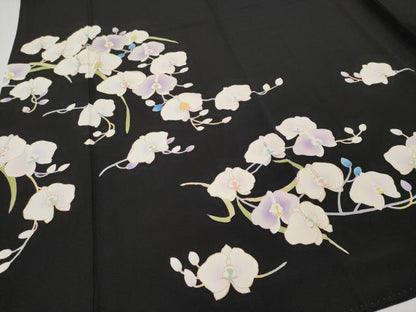 平和屋本店●極上　訪問着　胡蝶蘭　黒地　金彩　逸品　CYAA4826s6