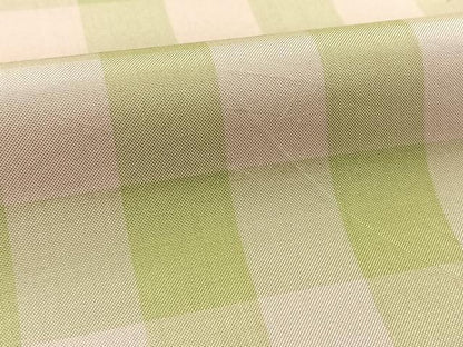 平和屋着物●本場縞大島紬　単衣　格子柄　正絹　逸品　BAAT9134yc