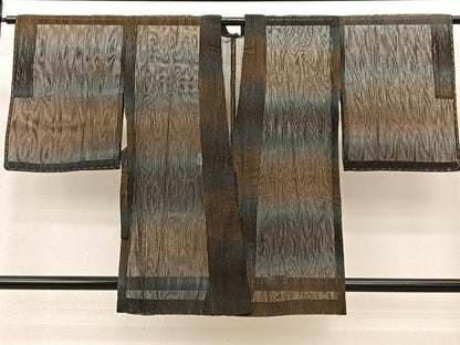 平和屋着物▽羽織 スリーシーズン 春夏秋 塵除け 霞文 正絹 逸品 未使用 BAAT9151yc