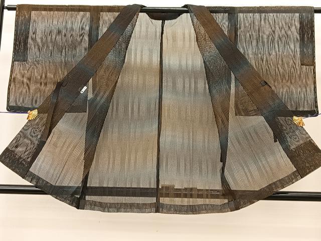 平和屋着物▽羽織 スリーシーズン 春夏秋 塵除け 霞文 正絹 逸品 未使用 BAAT9151yc