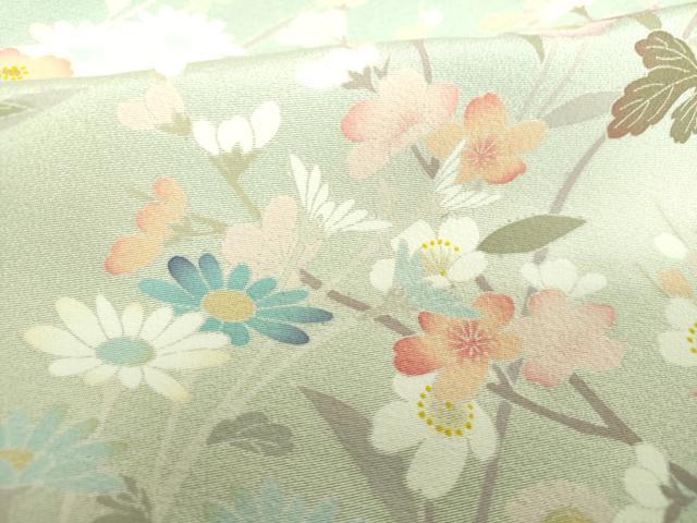 平和屋着物●訪問着　友禅　作家物　吉祥花文　暈し染め　上代40万　仮絵羽　正絹　逸品　未使用　DABE5344ps