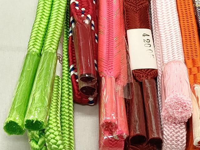 平和屋本店■和装小物　帯締め10本　京くみひも　佐賀錦　くみ紐　金糸　伊勢丹扱い　逸品　未使用　DZAA11156kh5