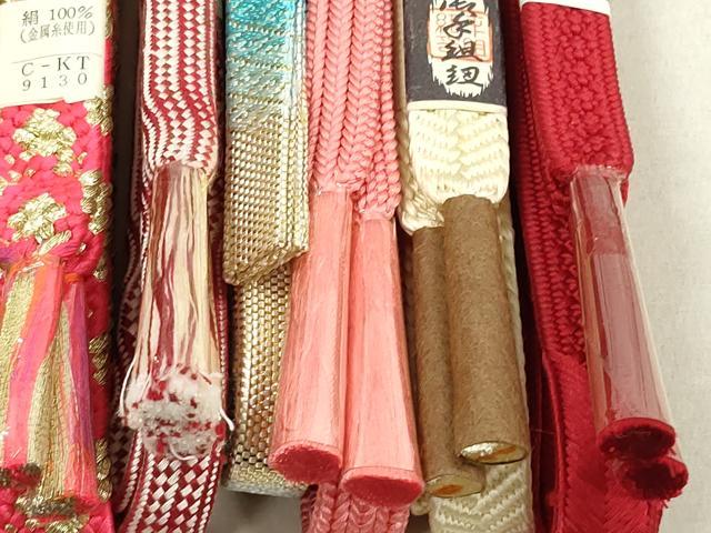平和屋着物○和装小物 帯締め10本 冠組 笹浪組 佐賀錦