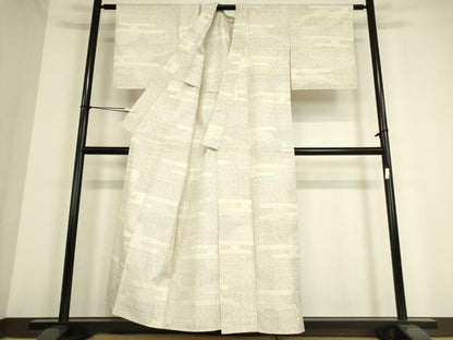 平和屋着物▽上質な紬　単衣　エ霞文　正絹　逸品　DAAT9241az