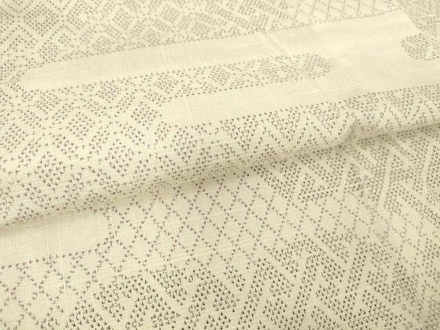 平和屋着物▽上質な紬　単衣　エ霞文　正絹　逸品　DAAT9241az