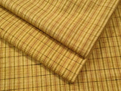 平和屋着物●上質な紬 格子柄 正絹 逸品 CAAU1709yc