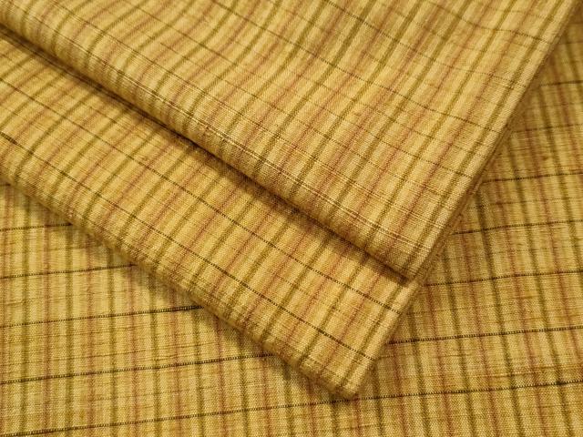 平和屋着物●上質な紬 格子柄 正絹 逸品 CAAU1709yc