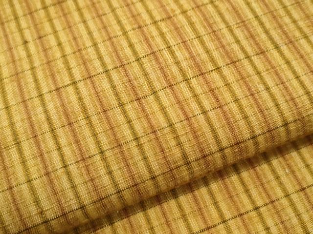 平和屋着物●上質な紬 格子柄 正絹 逸品 CAAU1709yc