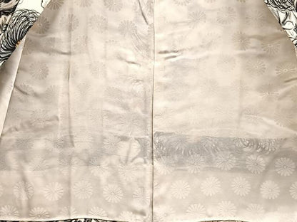 平和屋着物＃羽織　手描き　乱菊　草花文　金彩　正絹　逸品　未使用　BAAU0093gt