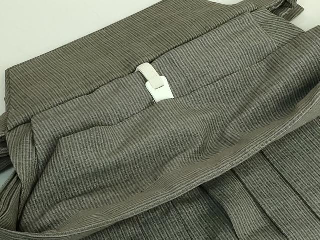 平和屋着物■極上　男性　馬乗り袴　紬地　縞　逸品　未使用　DZAA7049kh5