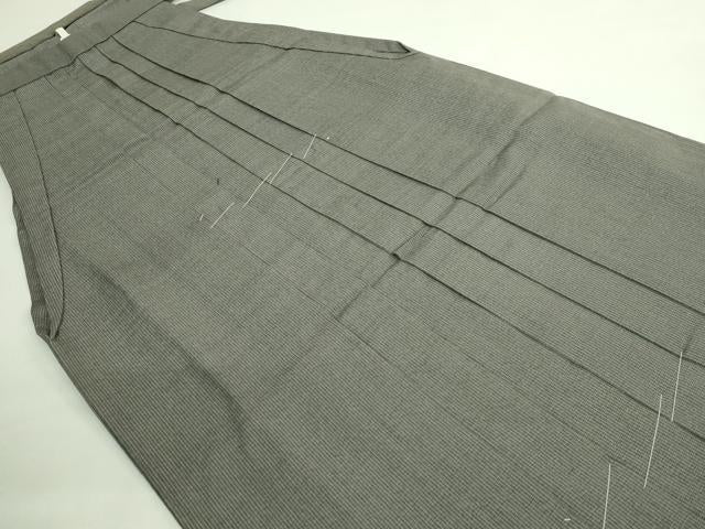 平和屋着物■極上　男性　馬乗り袴　紬地　縞　逸品　未使用　DZAA7049kh5