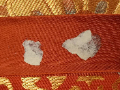 平和屋着物◎六通柄袋帯 正倉院花文 金糸 引箔 正絹 逸品 CAAT7799oy