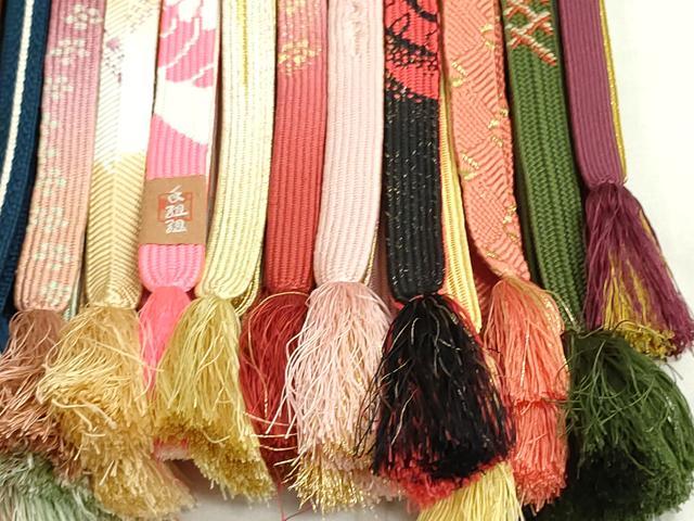平和屋着物●和装小物 帯締め20本 高麗組 冠組 笹浪組 金銀糸 逸品 DAAT0772by