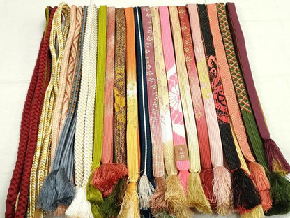 平和屋着物●和装小物 帯締め20本 高麗組 冠組 笹浪組 金銀糸 逸品 DAAT0772by