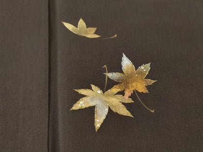 平和屋着物●訪問着 刺繍 楓 暈し染め 金銀彩 正絹 逸品 CAAU1912yc