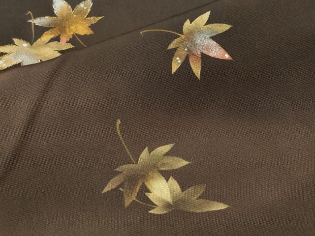 平和屋着物●訪問着 刺繍 楓 暈し染め 金銀彩 正絹 逸品 CAAU1912yc