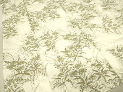平和屋着物▽上質な小紋　単衣　草花文　正絹　逸品　DAAT9508az