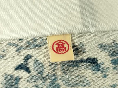 平和屋着物▽上質な小紋 単衣 更紗花間道 高島屋扱い 正絹 逸品 未使用 DAAT9532az