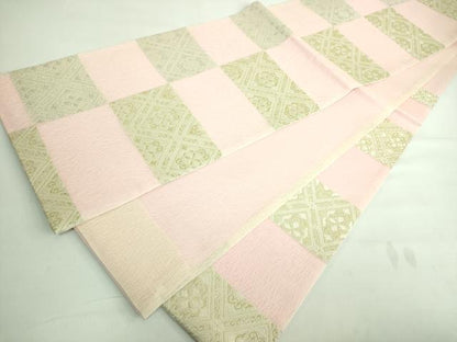 平和屋着物＊極上 夏物 六通柄袋帯 正倉院市松文様 金銀糸 逸品 DZAA7235kh5
