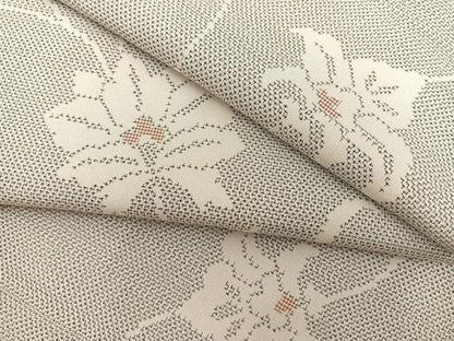 平和屋着物●上質な紬 更紗花唐草文 正絹 逸品 BAAU0183gt