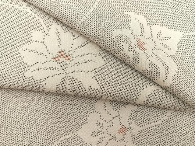 平和屋着物●上質な紬 更紗花唐草文 正絹 逸品 BAAU0183gt