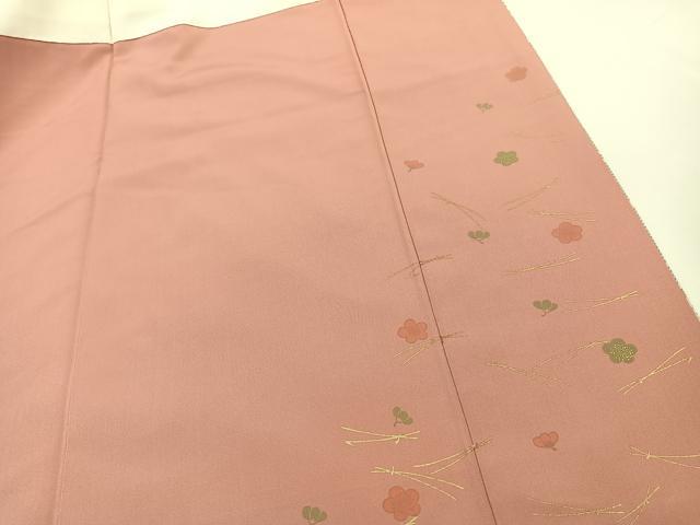 平和屋着物●上質な紬 更紗花唐草文 正絹 逸品 BAAU0183gt