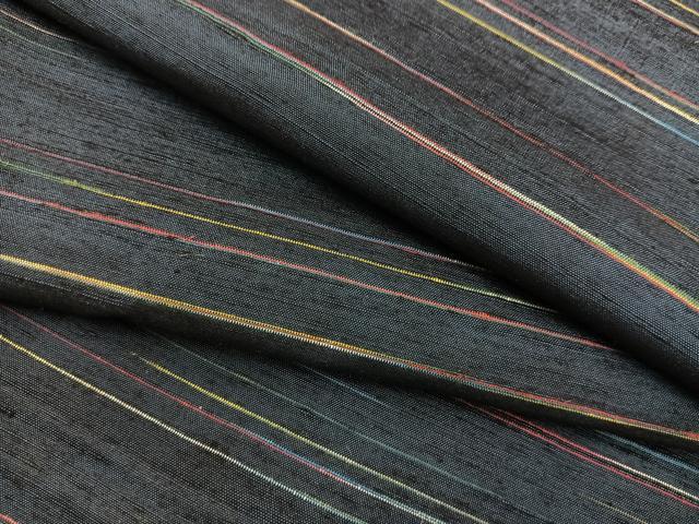 平和屋着物●上質な紬 横縞 正絹 逸品 未使用 BAAU4609gt