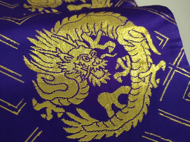 平和屋着物●半幅帯　龍の丸　金糸　DAAU5336ps