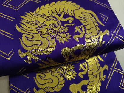 平和屋着物●半幅帯　龍の丸　金糸　DAAU5336ps