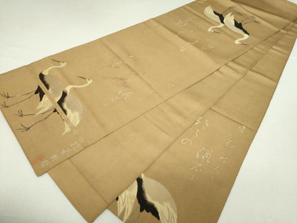 平和屋着物●龍村平蔵製　六通柄　本袋帯　其角歳且錦　金糸　正絹　逸品　DAAU5350ps