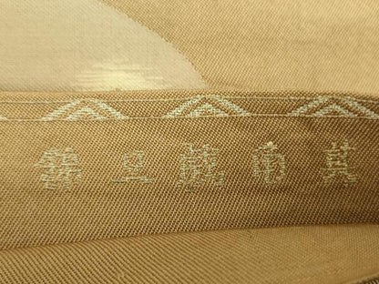 平和屋着物●龍村平蔵製　六通柄　本袋帯　其角歳且錦　金糸　正絹　逸品　DAAU5350ps