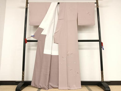 平和屋着物●総刺繍 訪問着 吹き寄せ文 金糸 正絹 逸品 AAAX0087np