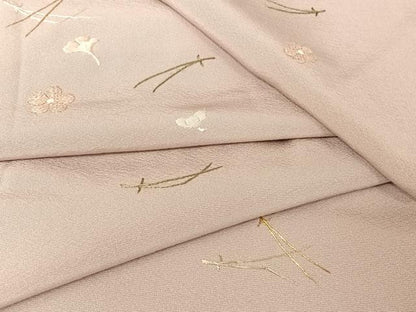 平和屋着物●総刺繍 訪問着 吹き寄せ文 金糸 正絹 逸品 AAAX0087np